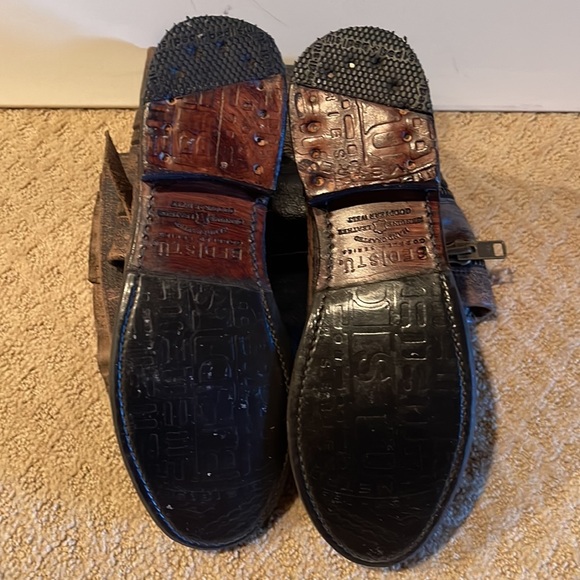 BED STU NWT COBBLER SERIES LEATHER BLACK DISTRESSED, SIZE 7.5 - Picture 2 of 8